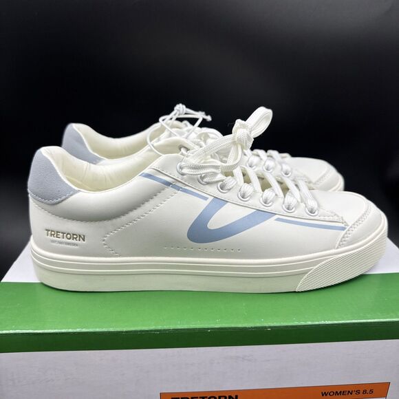 Tretorn “Serve” Women’s White/Blue 8.5 Memory Foam Footbed Sneaker Shoes NEW - Picture 10 of 16